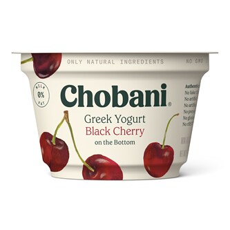 Chobani Non-Fat Greek Yogurt, Black Cherry on the Bottom