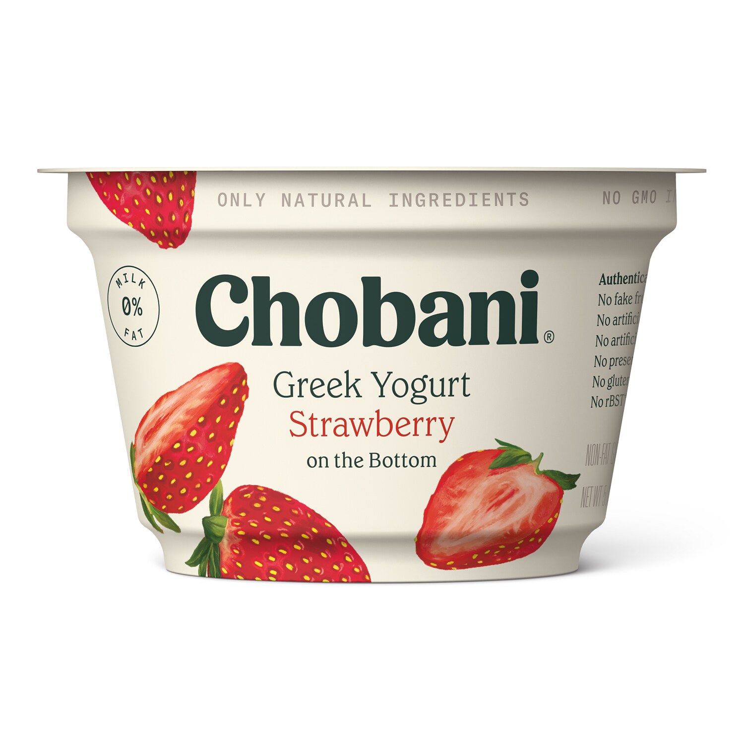 Chobani Non-Fat Greek Yogurt, Strawberry on the Bottom
