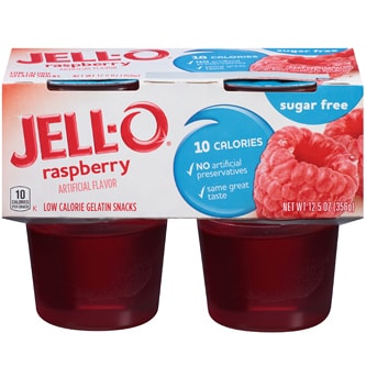 Jell-O Sugar Free Gelatin Snacks, Raspberry
