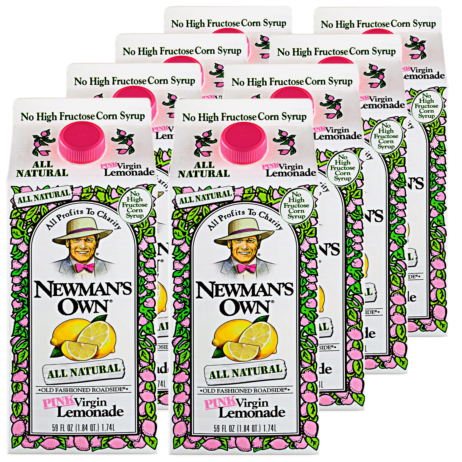 Newman's Own Pink Virgin Lemonade, Cartons