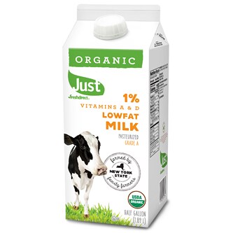Just FreshDirect Local Organic 1% Lowfat Milk, Carton