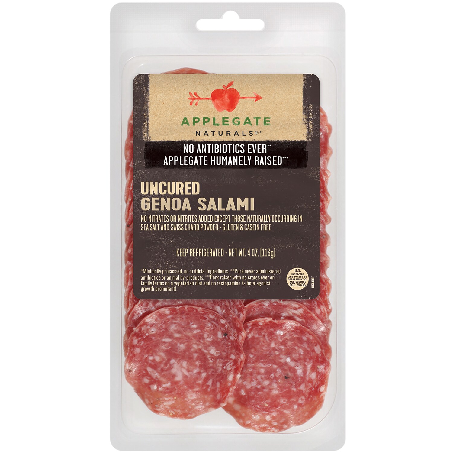 Applegate Uncured Genoa Salami