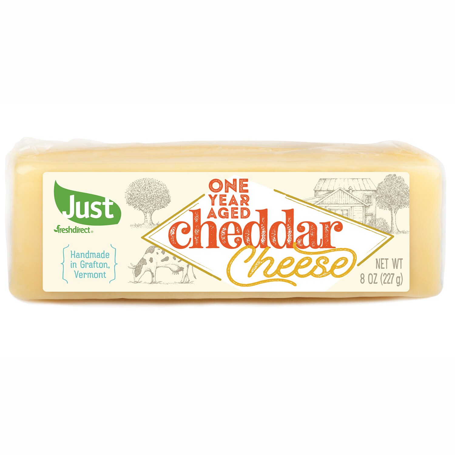 Just FreshDirect Local Cheddar Cheese, 1 Year Aged