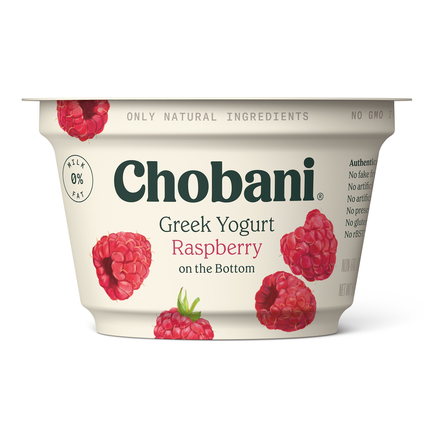Chobani Non-Fat Greek Yogurt, Raspberry on the Bottom
