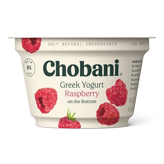 Chobani Non-Fat Greek Yogurt, Raspberry on the Bottom