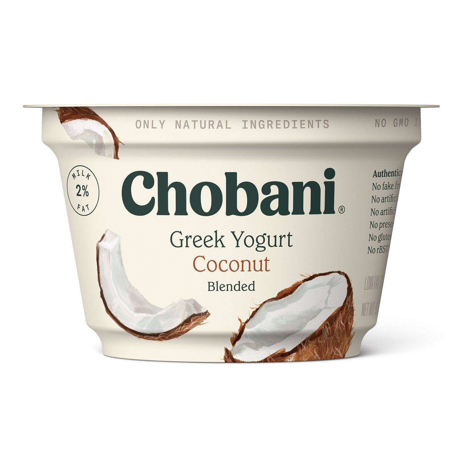 Chobani Low-Fat Greek Yogurt, Coconut Blended