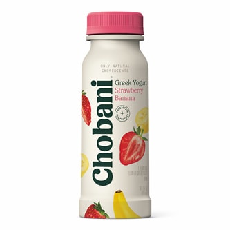 Chobani Low-Fat Greek Yogurt Drink, Strawberry Banana