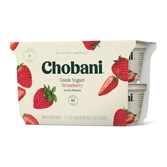 Chobani Non-Fat Greek Yogurt, Strawberry on the Bottom