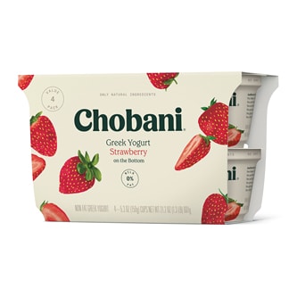 Chobani Non-Fat Greek Yogurt, Strawberry on the Bottom
