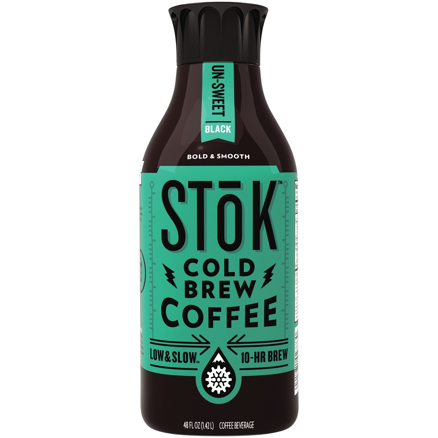 SToK Cold Brew Coffee, Un-Sweet Black, Plastic Bottle