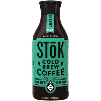 SToK Cold Brew Coffee, Un-Sweet Black, Plastic Bottle