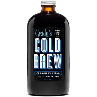 Grady's Cold Brew Coffee Concentrate, French Vanilla, Glass Bottle