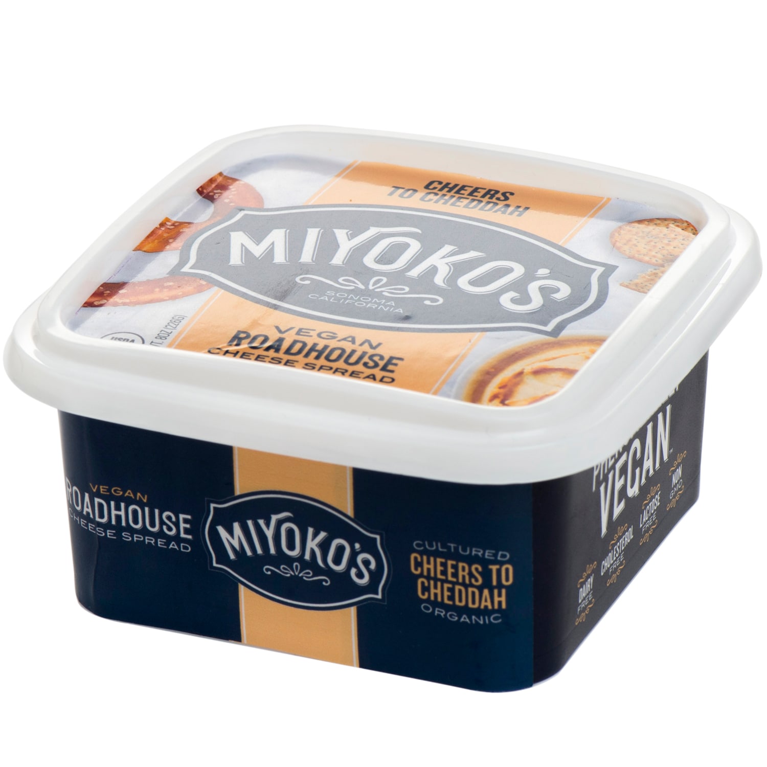Miyoko's Vegan Roadhouse Cheese Spread, Cheers to Cheddah