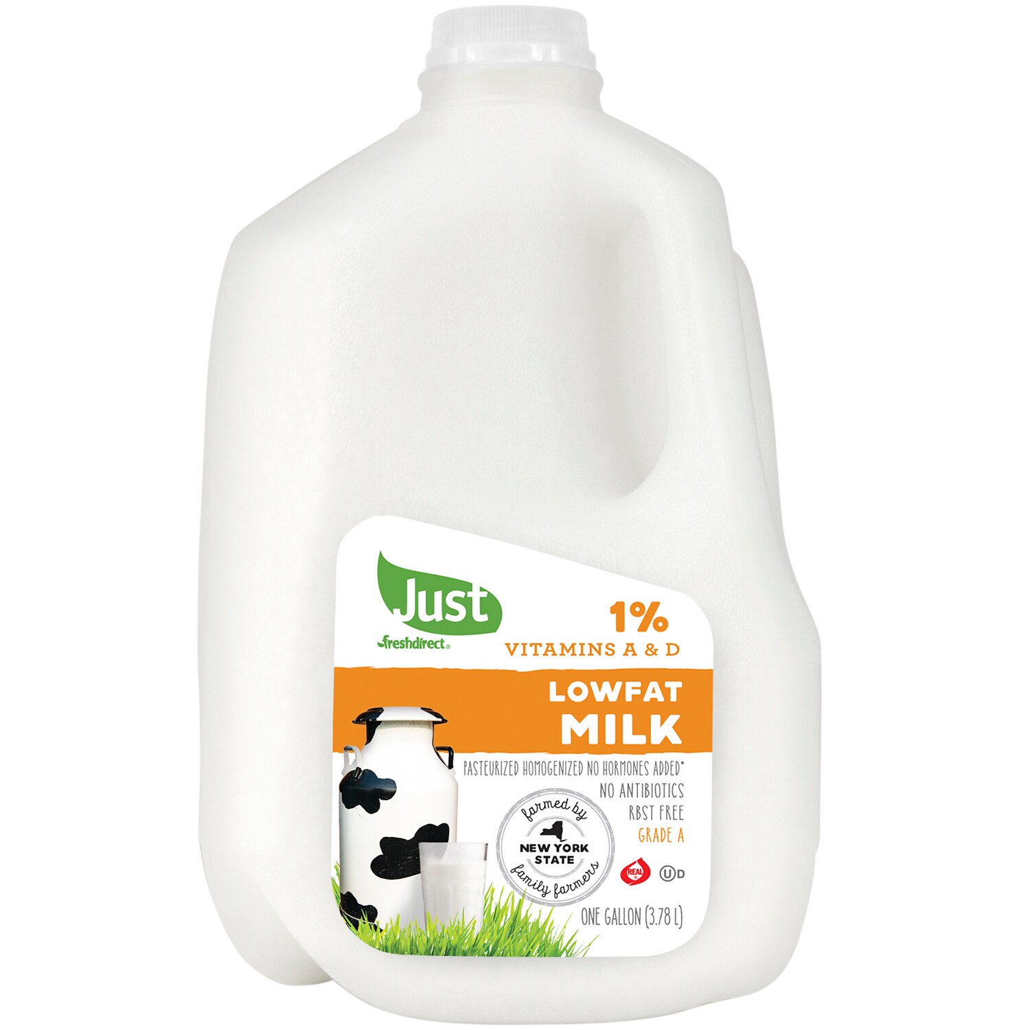 Just FreshDirect 1% Lowfat Milk, Plastic Bottle