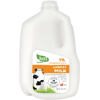 Just FreshDirect 1% Lowfat Milk, Plastic Bottle