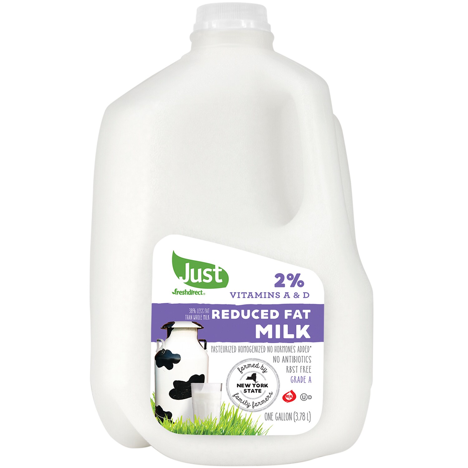Just FreshDirect 2% Reduced Fat Milk, Plastic Bottle