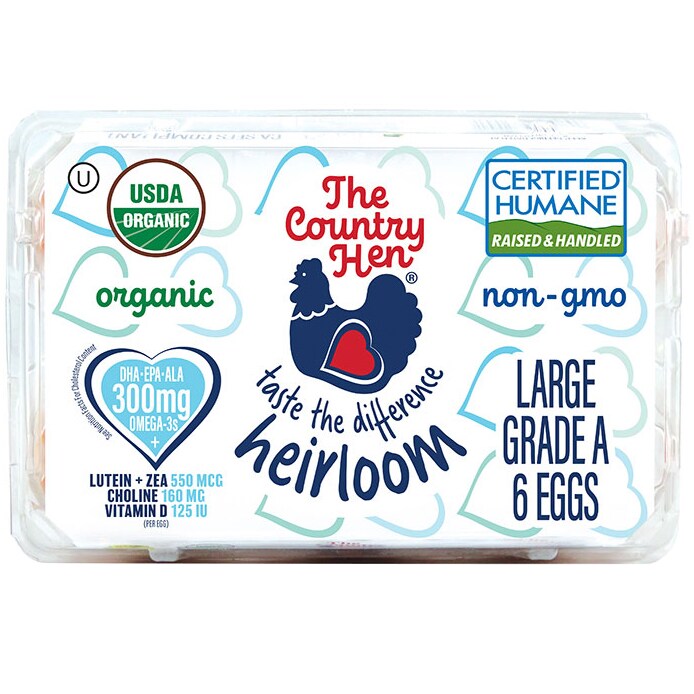 The Country Hen Organic Heirloom Large Grade A Eggs