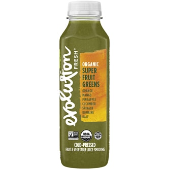 Evolution Fresh Cold-Pressed Juice Smoothie, Organic Super Fruit Greens, Plastic Bottle
