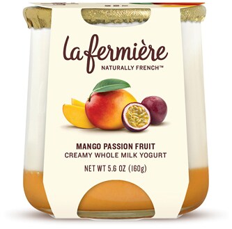 La Fermière Creamy Whole Milk Yogurt, Mango Passion Fruit