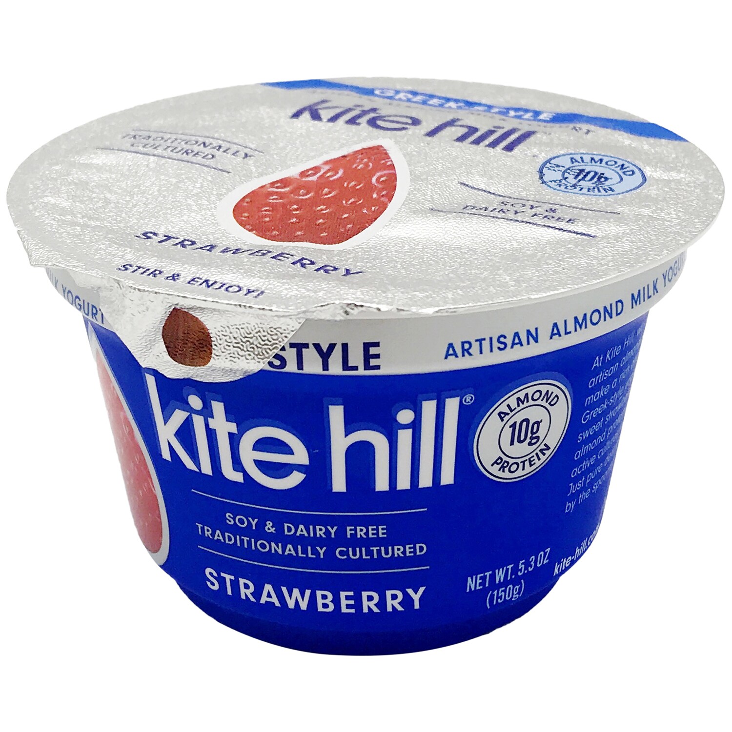 Kite Hill Greek-Style Artisan Almond Milk Yogurt, Strawberry