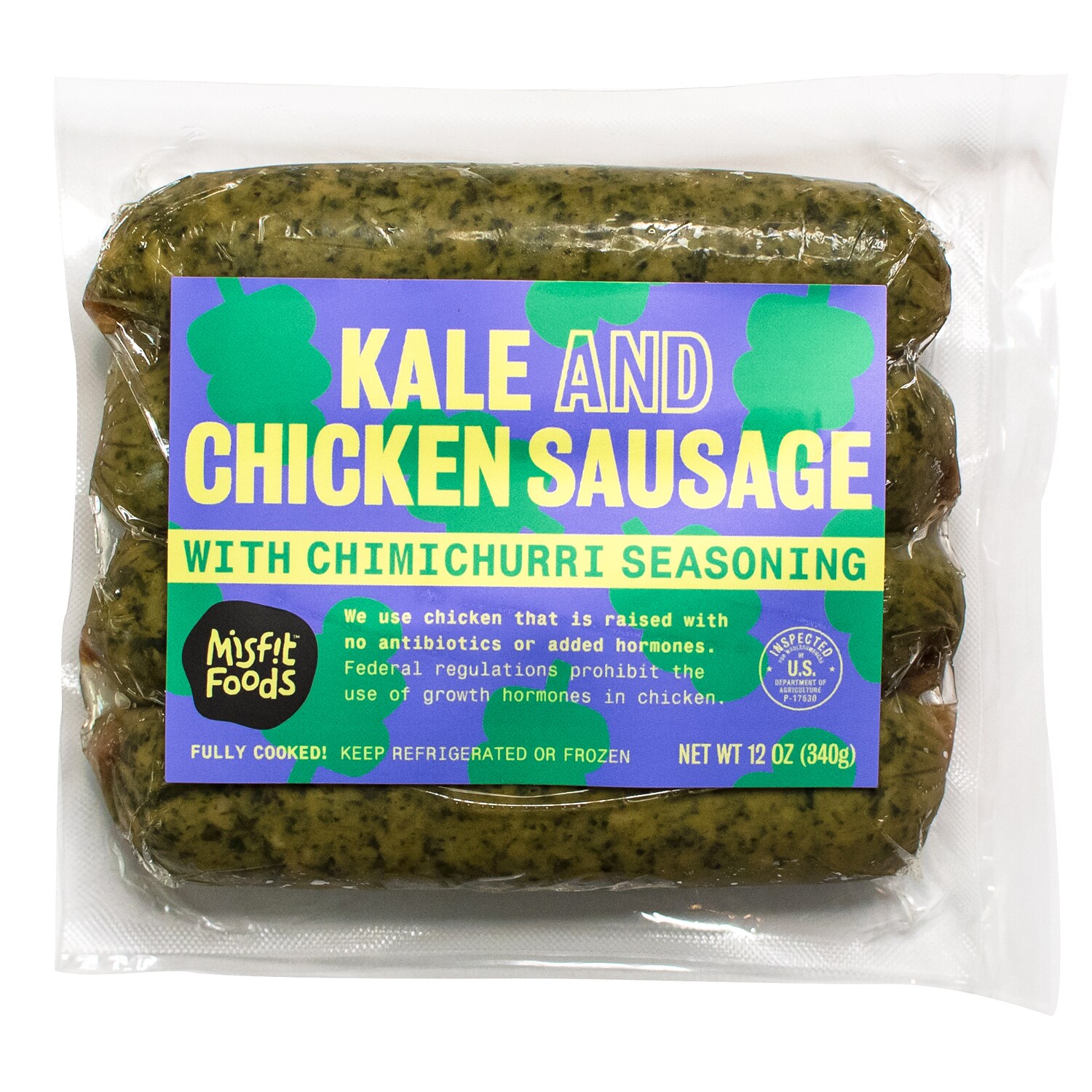 Misfit Foods Kale and Chicken Sausage with Chimichurri Seasoning