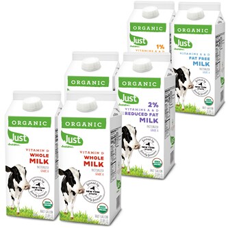 Just FreshDirect Organic Milk Variety Pack, Cartons