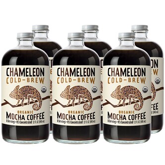 Chameleon Cold-Brew Organic Coffee Concentrate, Mocha, Glass Bottles