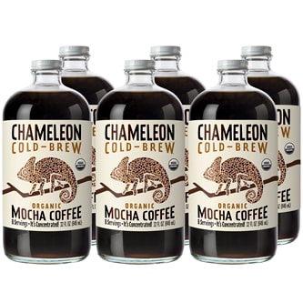 Chameleon Cold-Brew Organic Coffee Concentrate, Mocha, Glass Bottles