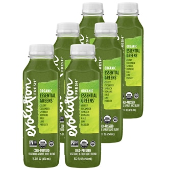 Evolution Fresh Cold-Pressed Organic Essential Greens with Lime Juice Blend, Plastic Bottles