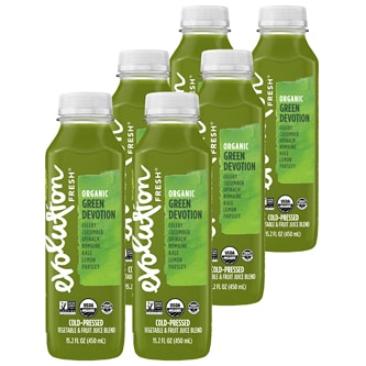 Evolution Fresh Cold-Pressed Organic Blend, Green Devotion, Plastic Bottles