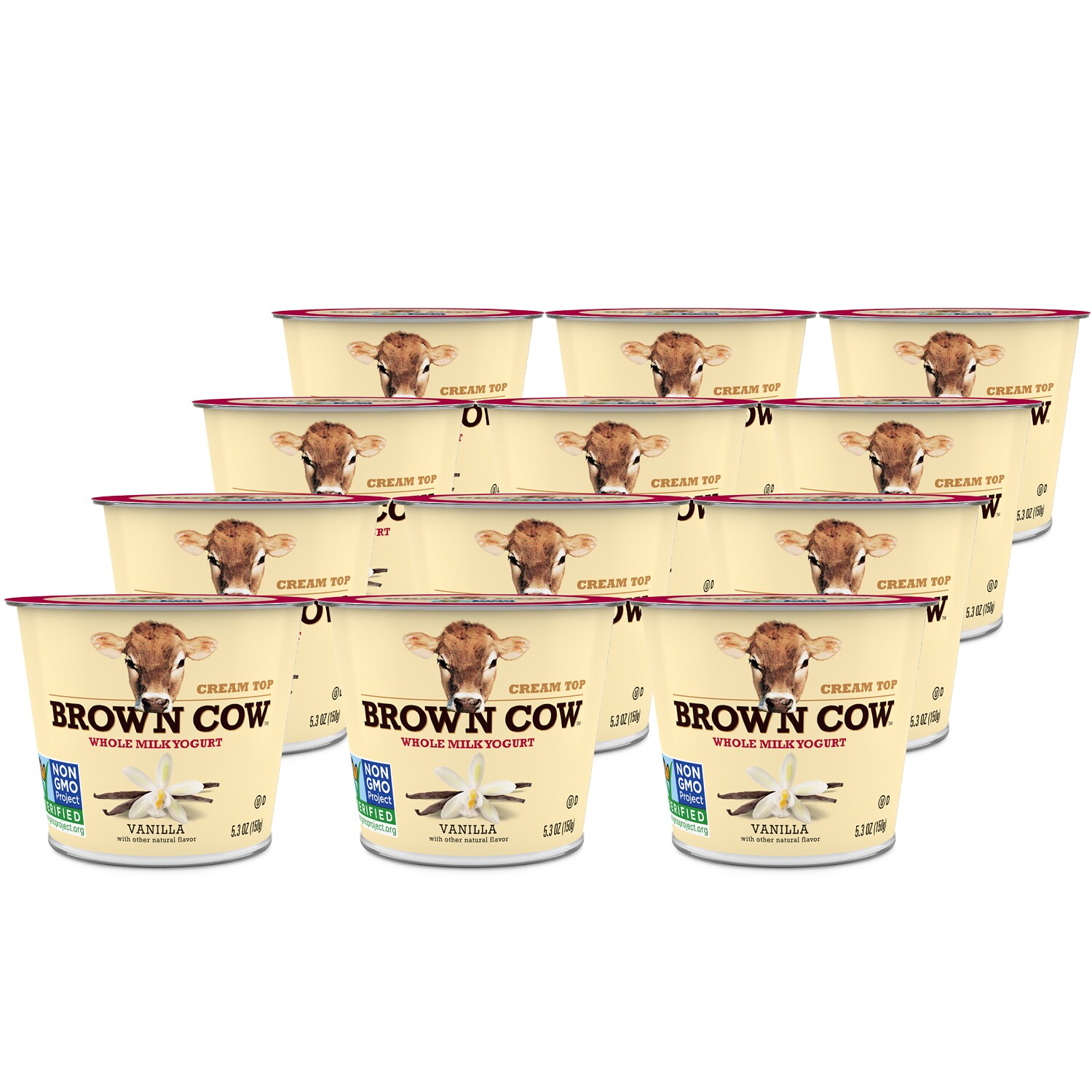 Brown Cow Smooth and Creamy Cream Top Yogurt, Vanilla