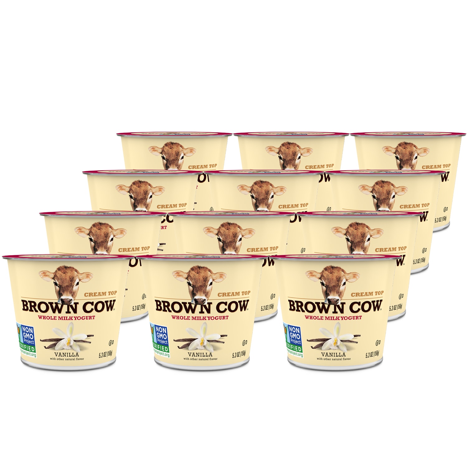 Brown Cow Smooth and Creamy Cream Top Yogurt, Vanilla