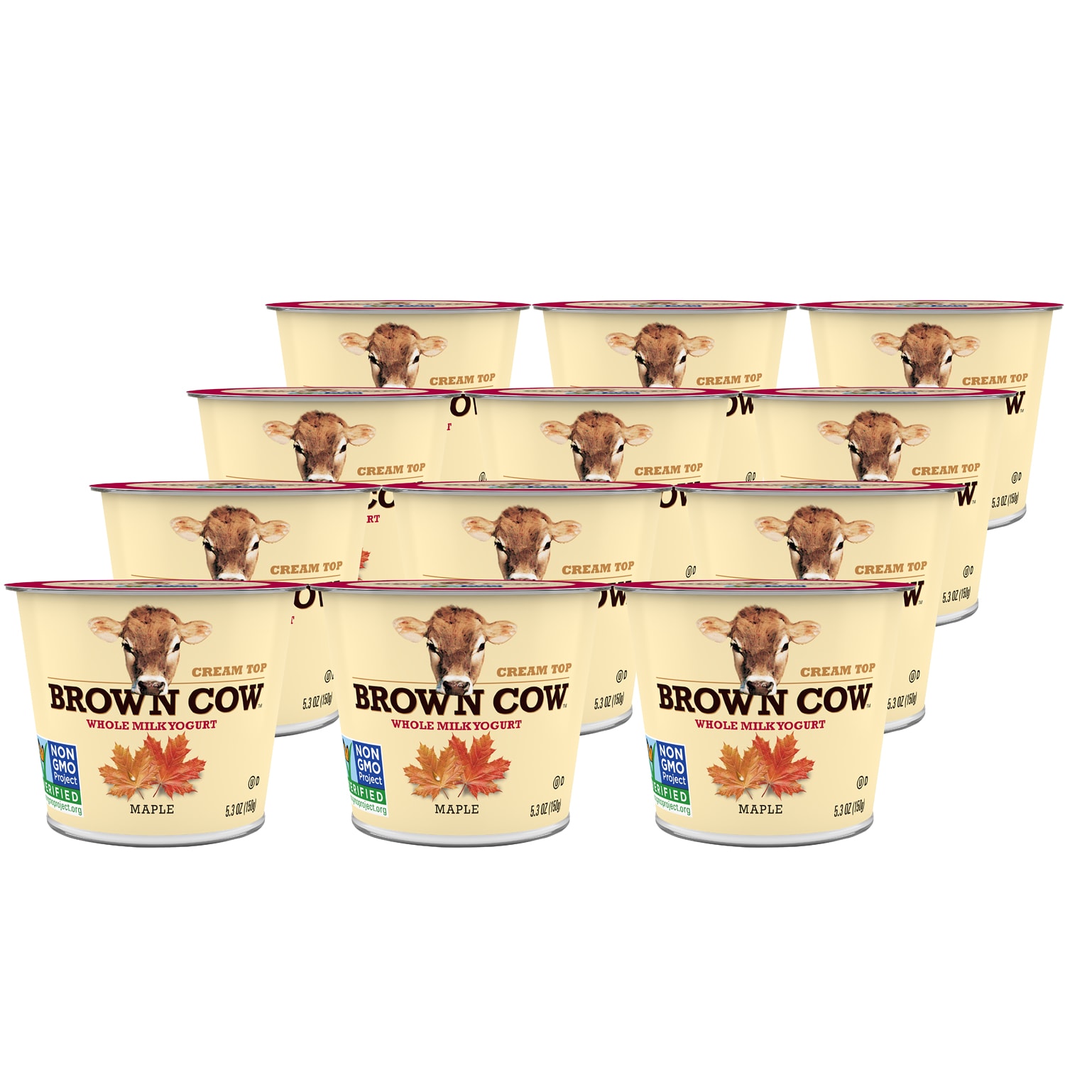 Brown Cow Smooth and Creamy Cream Top Yogurt, Maple