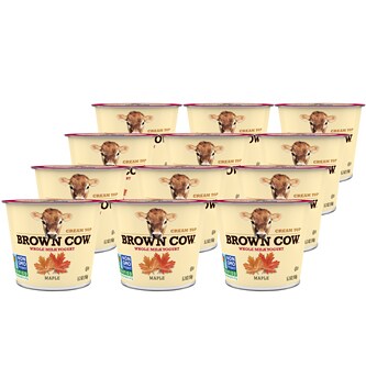Brown Cow Smooth and Creamy Cream Top Yogurt, Maple