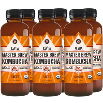 KeVita Master Brew Kombucha, Ginger, Glass Bottle