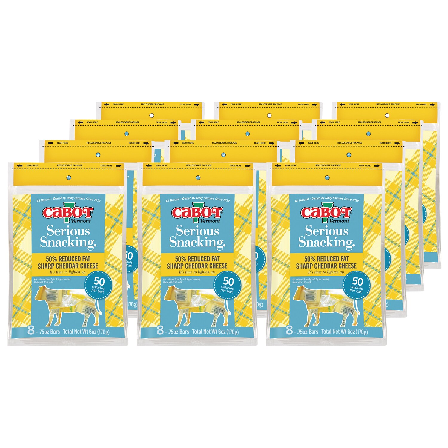 Cabot Serious Snacking 50% Reduced Fat Sharp Cheddar Cheese Bars