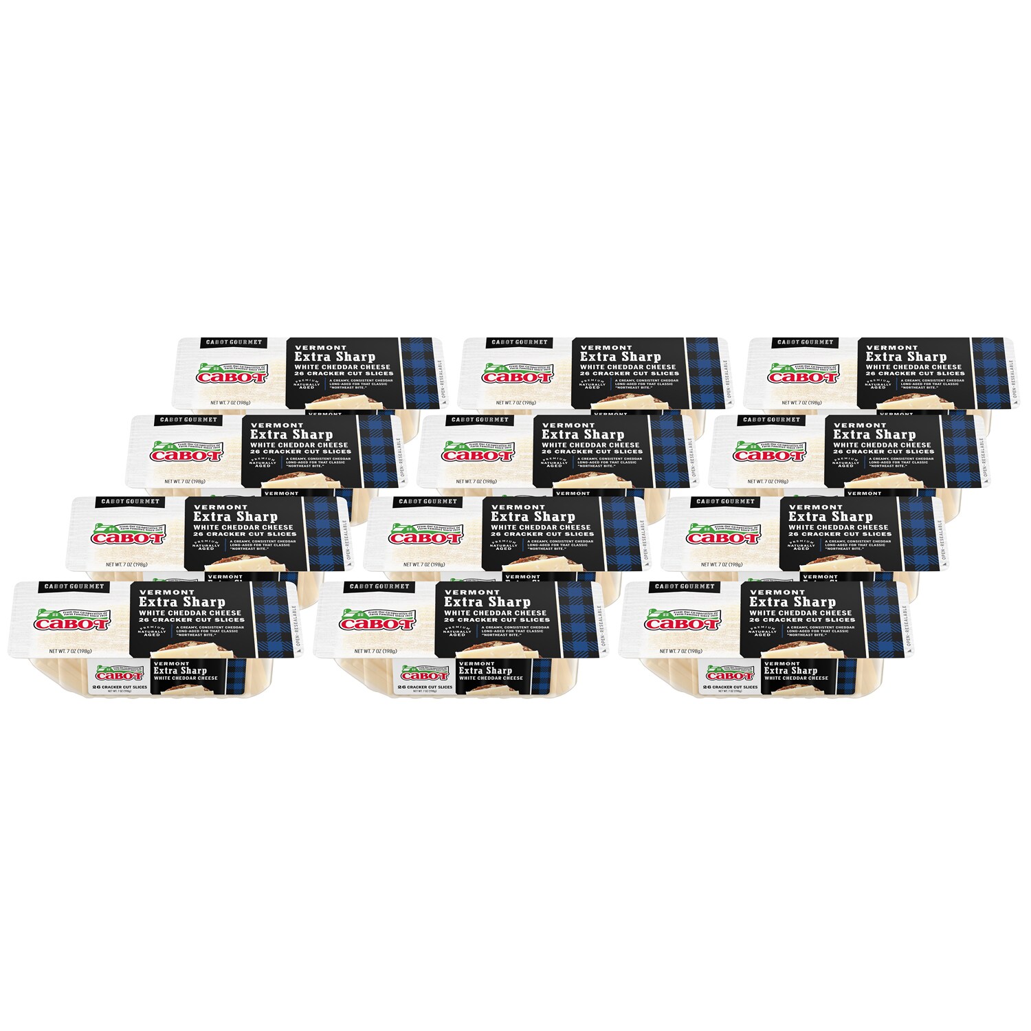 Cabot Vermont Extra Sharp White Cheddar Cracker Cut Slices