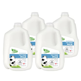 Just FreshDirect Fat Free Milk, Plastic Bottles