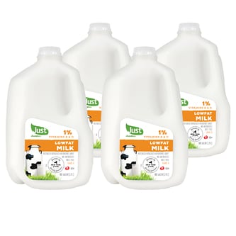 Just FreshDirect 1% Lowfat Milk, Plastic Bottles