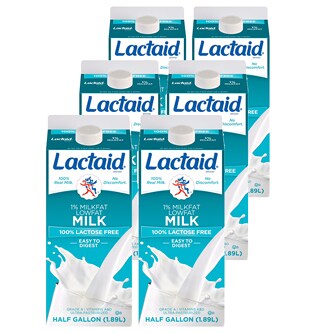 Lactaid 100% Lactose-Free 1% Lowfat Milk, Cartons