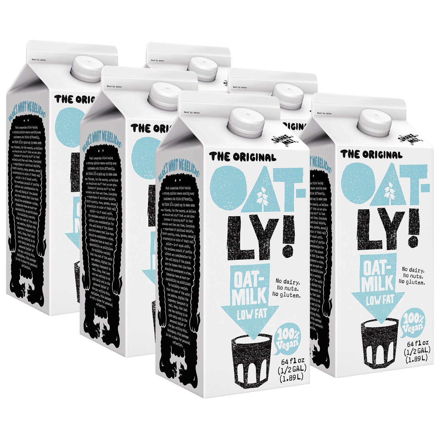 Oatly Low-Fat Oatmilk, Cartons