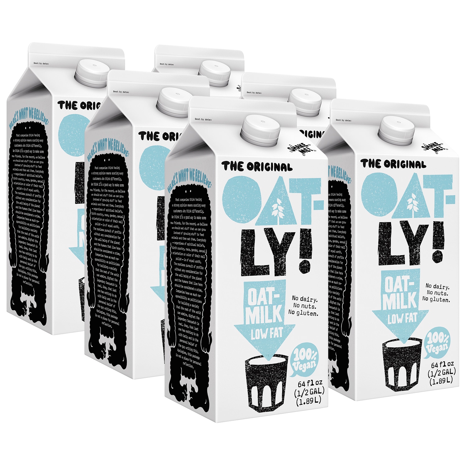 Oatly Low-Fat Oatmilk, Cartons