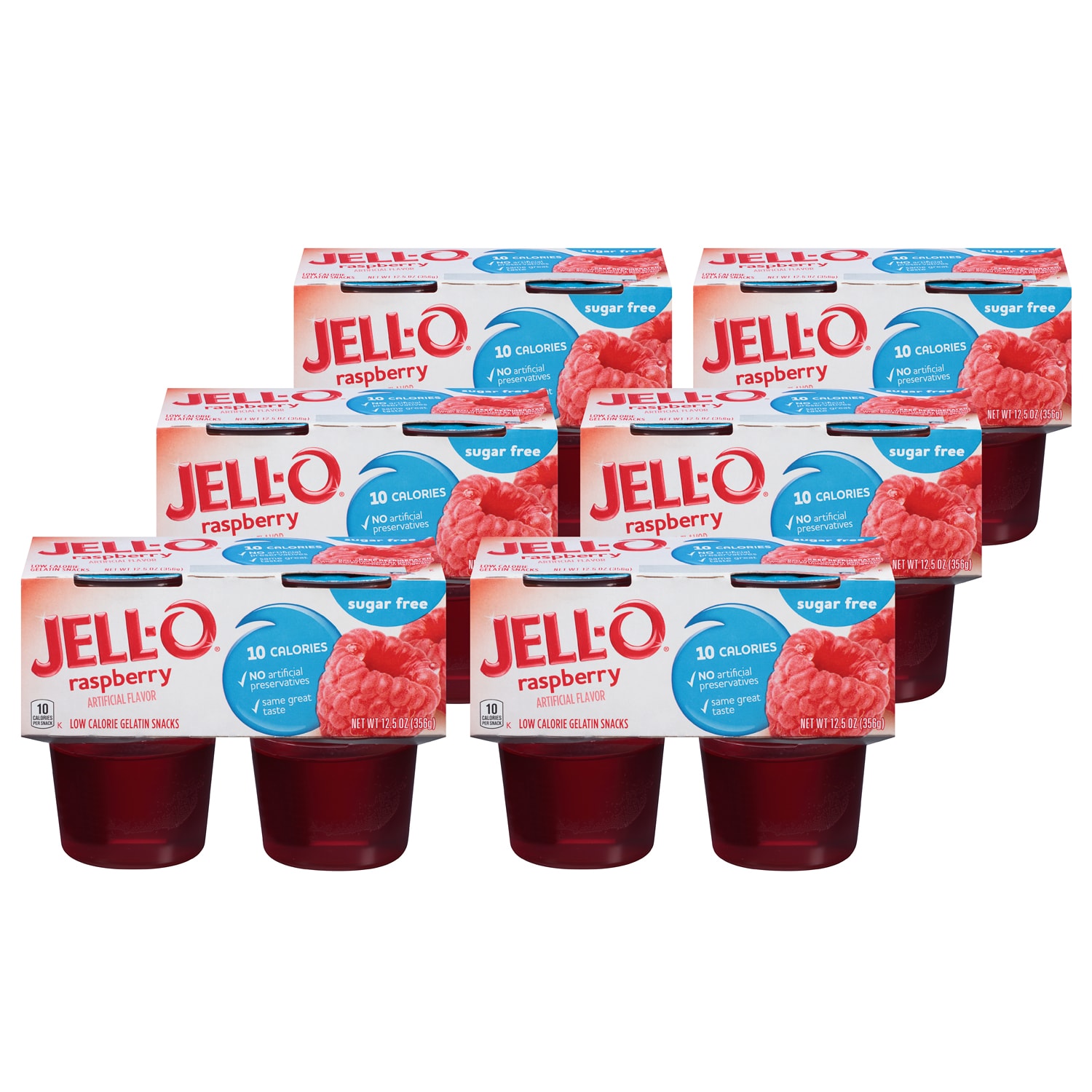 Jell-O Sugar Free Gelatin Snacks, Raspberry