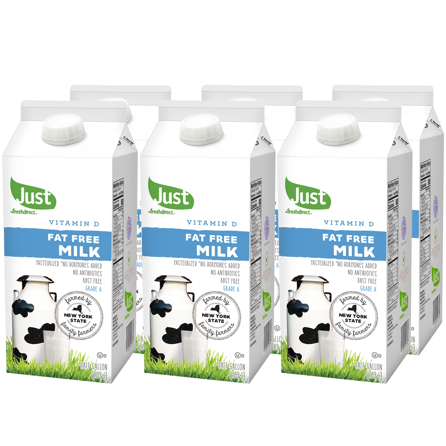 Order Just FreshDirect Fat Free Milk, Cartons Fast Delivery