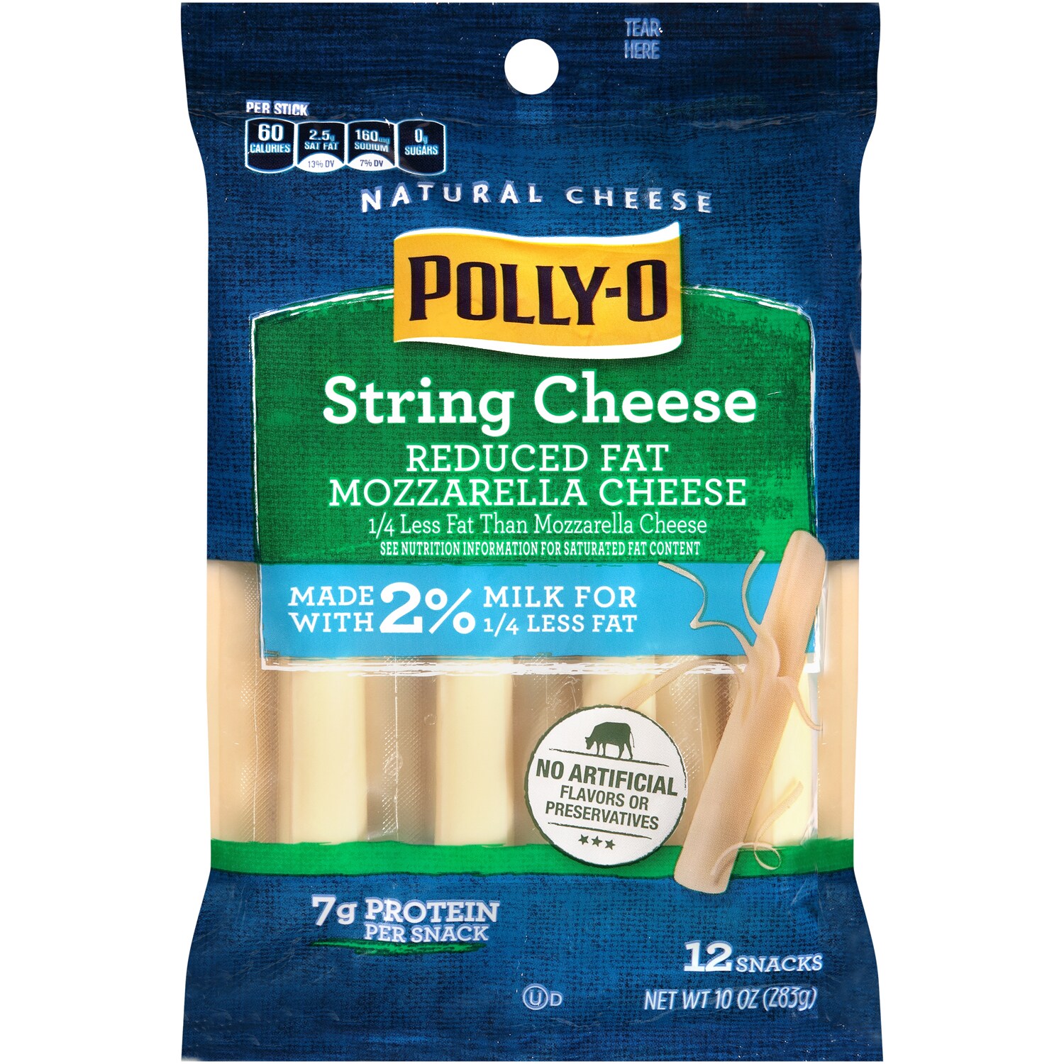 Order PollyO Mozzarella Cheese String made w/ 2 Milk Fast Delivery