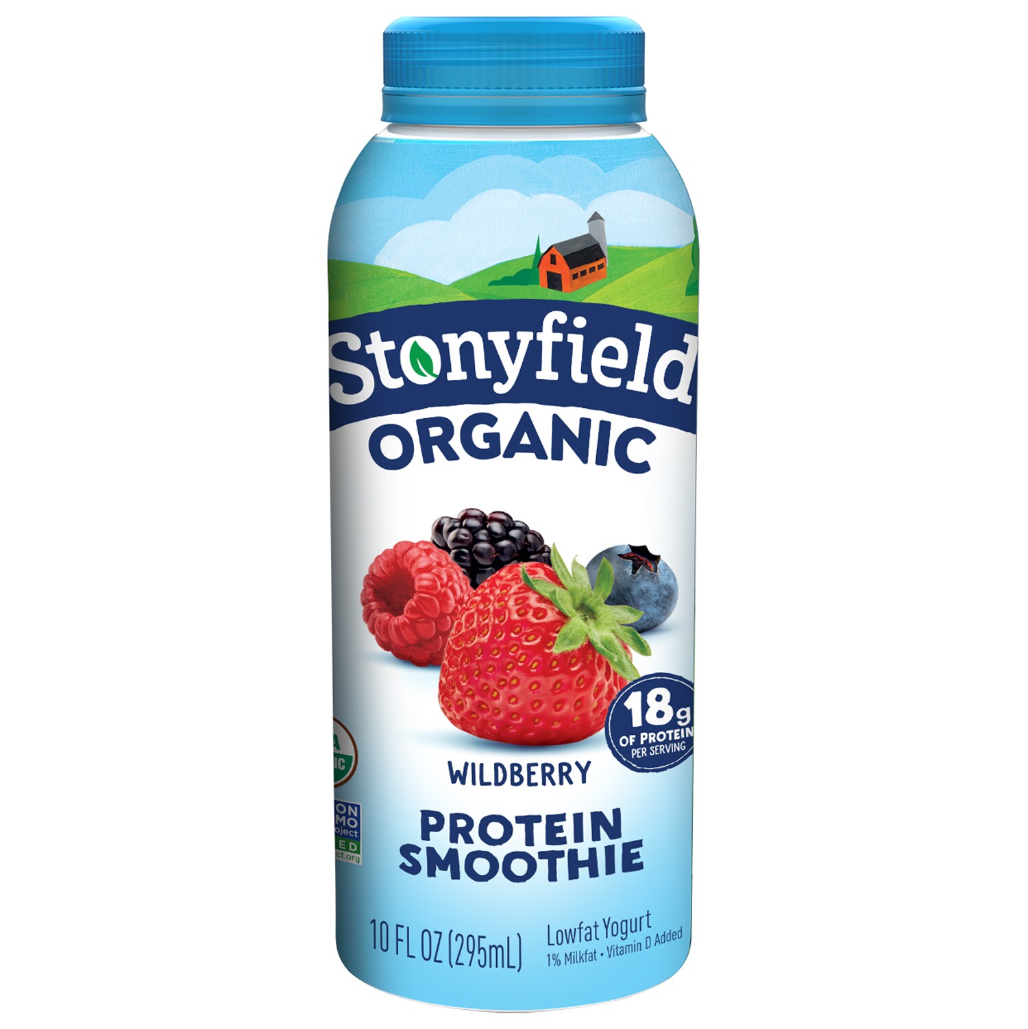 Order Stonyfield Organic Lowfat Yogurt Protein Smoothie, Wild Berry