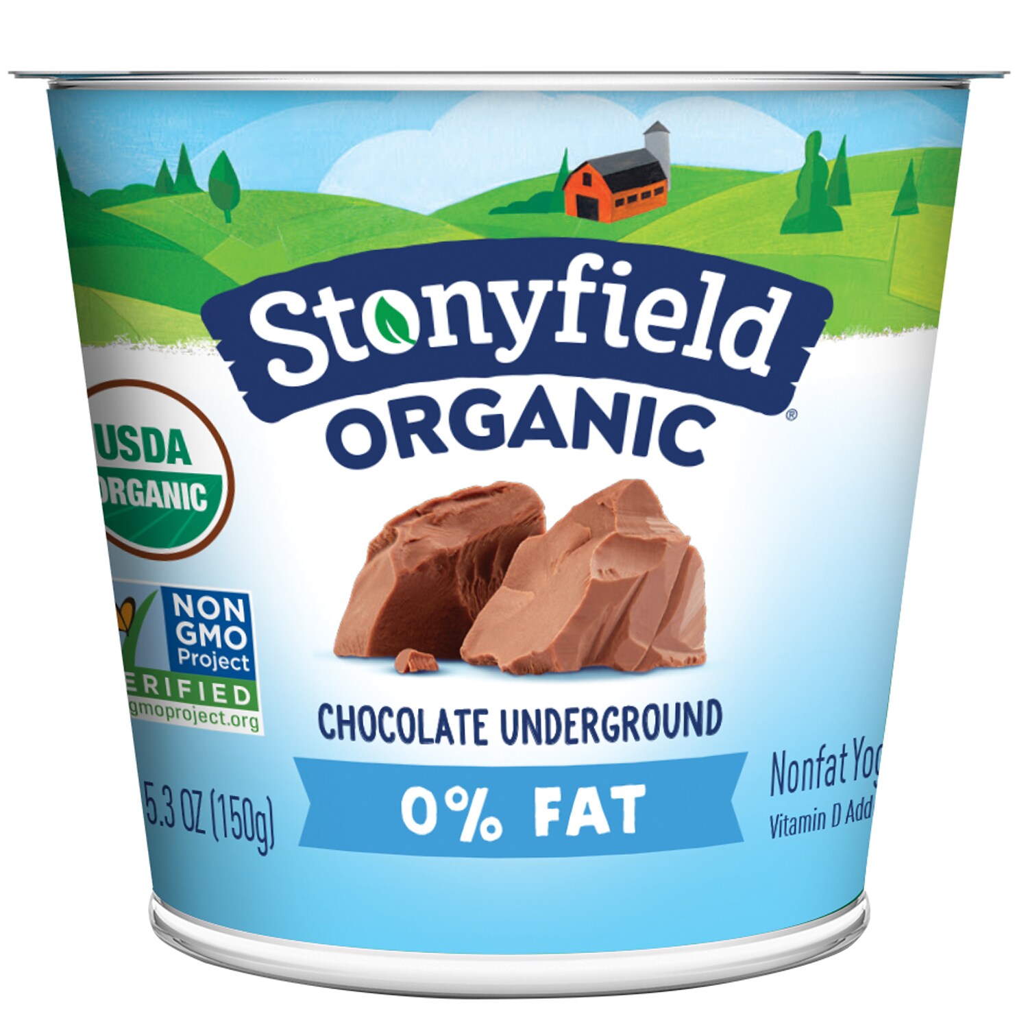 Stonyfield Organic Fat-free Yogurt Single Serve, Chocolate Underground