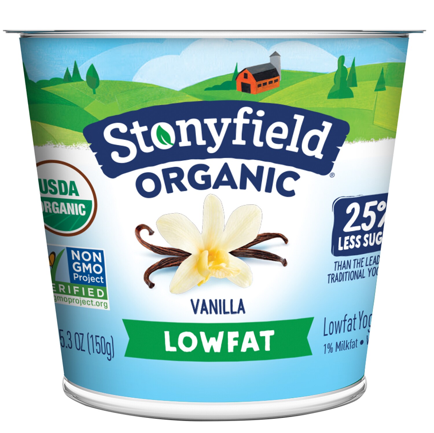 Stonyfield Organic Smooth and Creamy Lowfat Yogurt, Vanilla