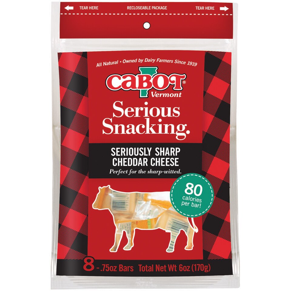Cabot Serious Snacking Seriously Sharp Cheddar Cheese Bars