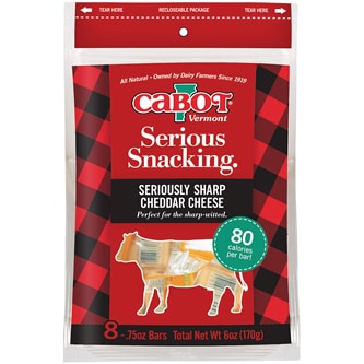Cabot Serious Snacking Seriously Sharp Cheddar Cheese Bars